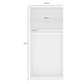 Kempton 2 Door Hinged Wardrobe with Right Door Mirror 