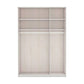 Closet system with sliding doors on a white background
