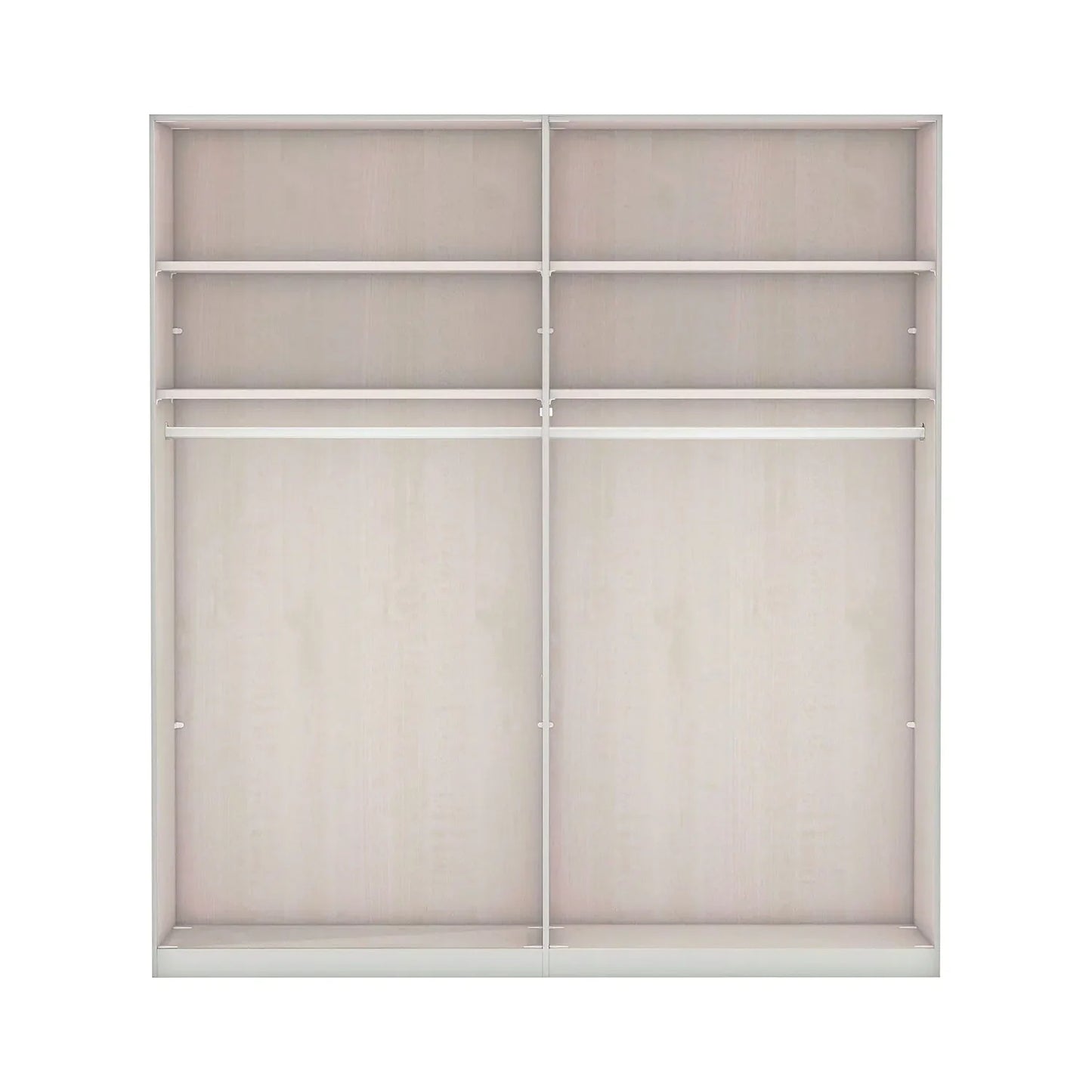 Wiemann Bristol Graphite and White Glass Sliding Door Wardrobe with Mirror 