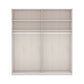 Wiemann Bristol Graphite and White Glass Sliding Door Wardrobe with Mirror 