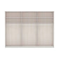Wiemann Bristol Graphite and White Glass Sliding Door Wardrobe with Mirror 