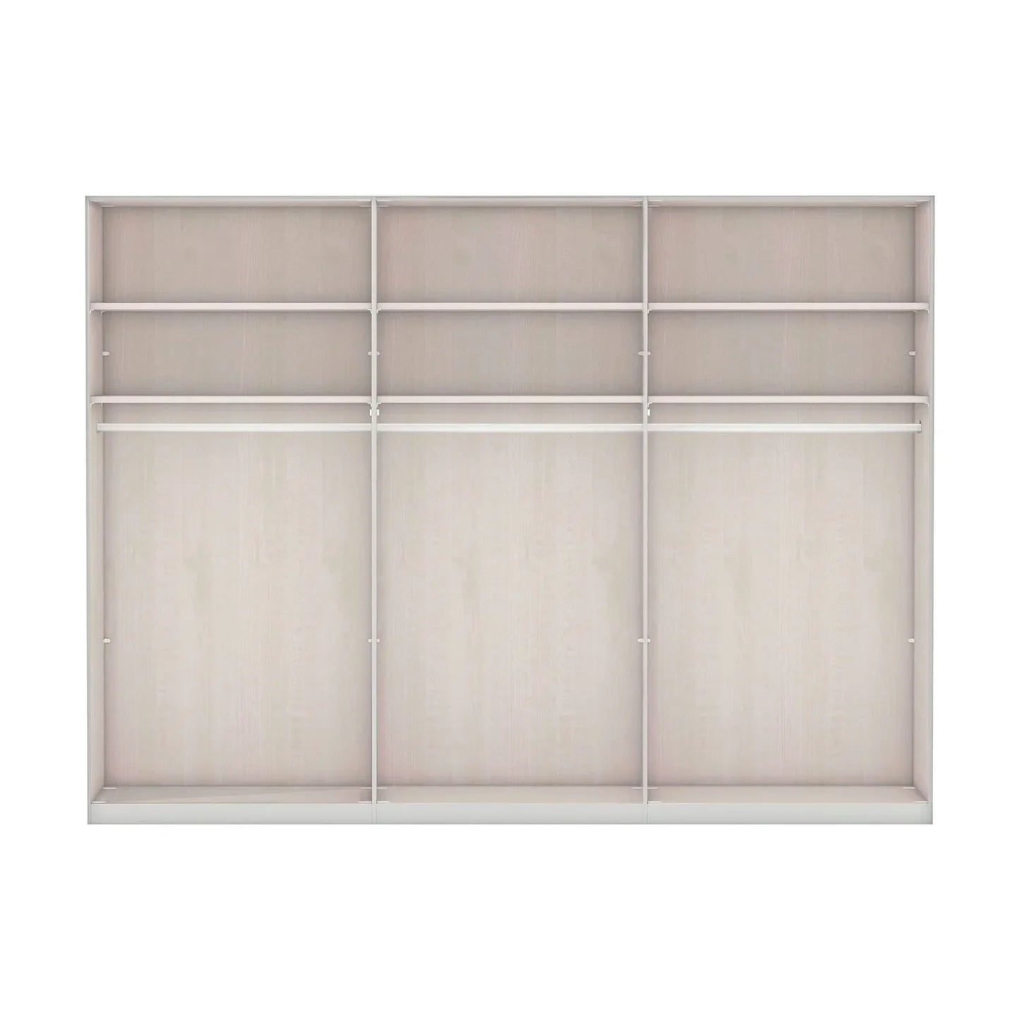 Wiemann Bristol Graphite and White Glass Sliding Door Wardrobe with Mirror 