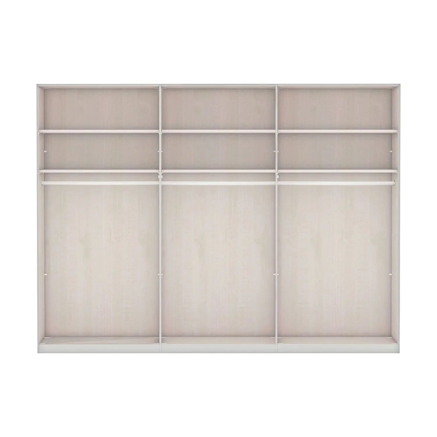 Wiemann Bristol Graphite and White Glass Sliding Door Wardrobe with Mirror 