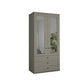 Wiemann Adeline 2 Door 3 Drawer Wardrobe - W100cm in Pebble Grey With Mirror