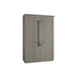 Wiemann Adeline 3 Door 3 Drawer Wardrobe - W150cm With Mirror in Pebble Grey