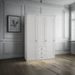 Wiemann Adeline 3 Door 3 Drawer Wardrobe - W150cm in White - Styled in Bedroom