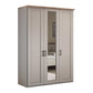Wiemann Adeline 3 Door Hinged Wardrobe - W150cm in Pebble Grey With Mirror