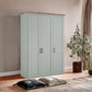Wiemann Adeline 3 Door Hinged Wardrobe - W150cm in Sage Green - Styled in Bedroom