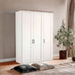 Wiemann Adeline 3 Door Hinged Wardrobe - W150cm in White - Styled in Bedroom