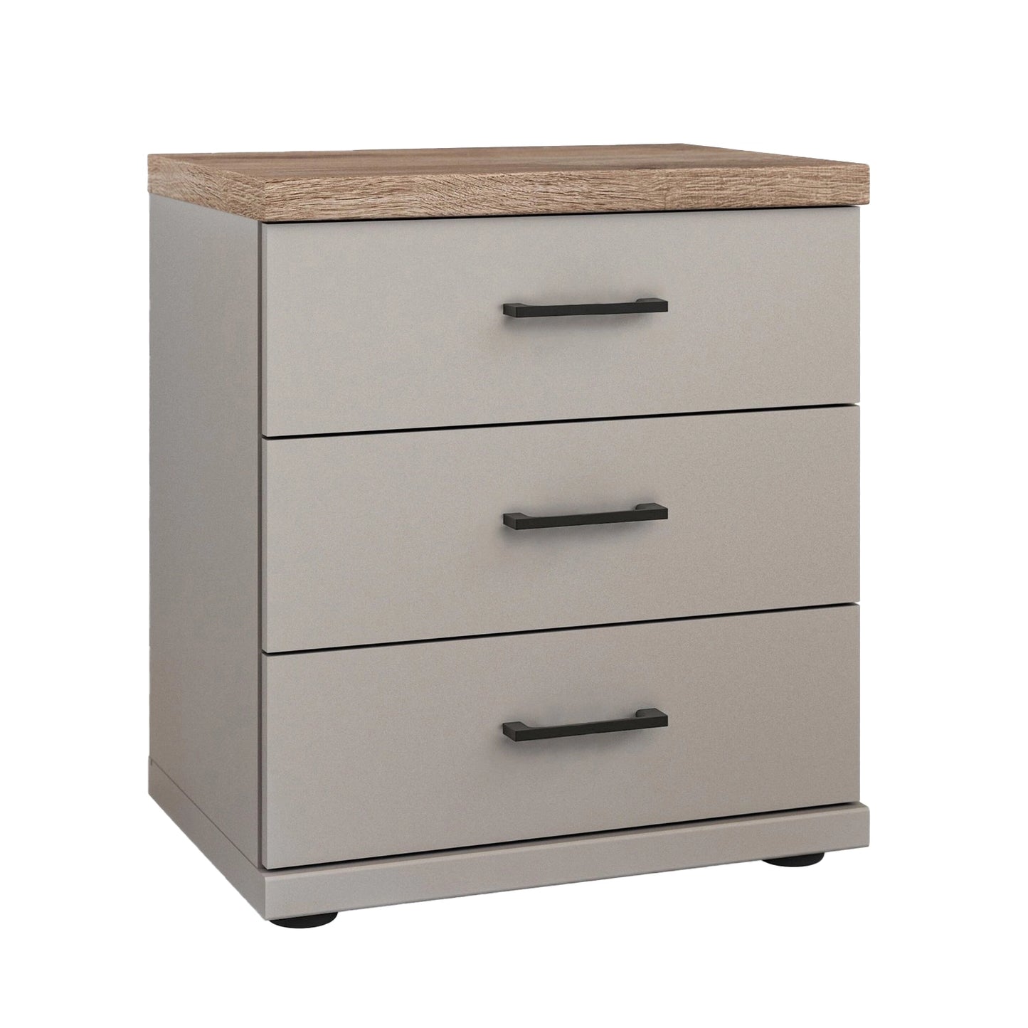 Wiemann Adeline 3 Drawer Bedside Cabinet in Pebble Grey
