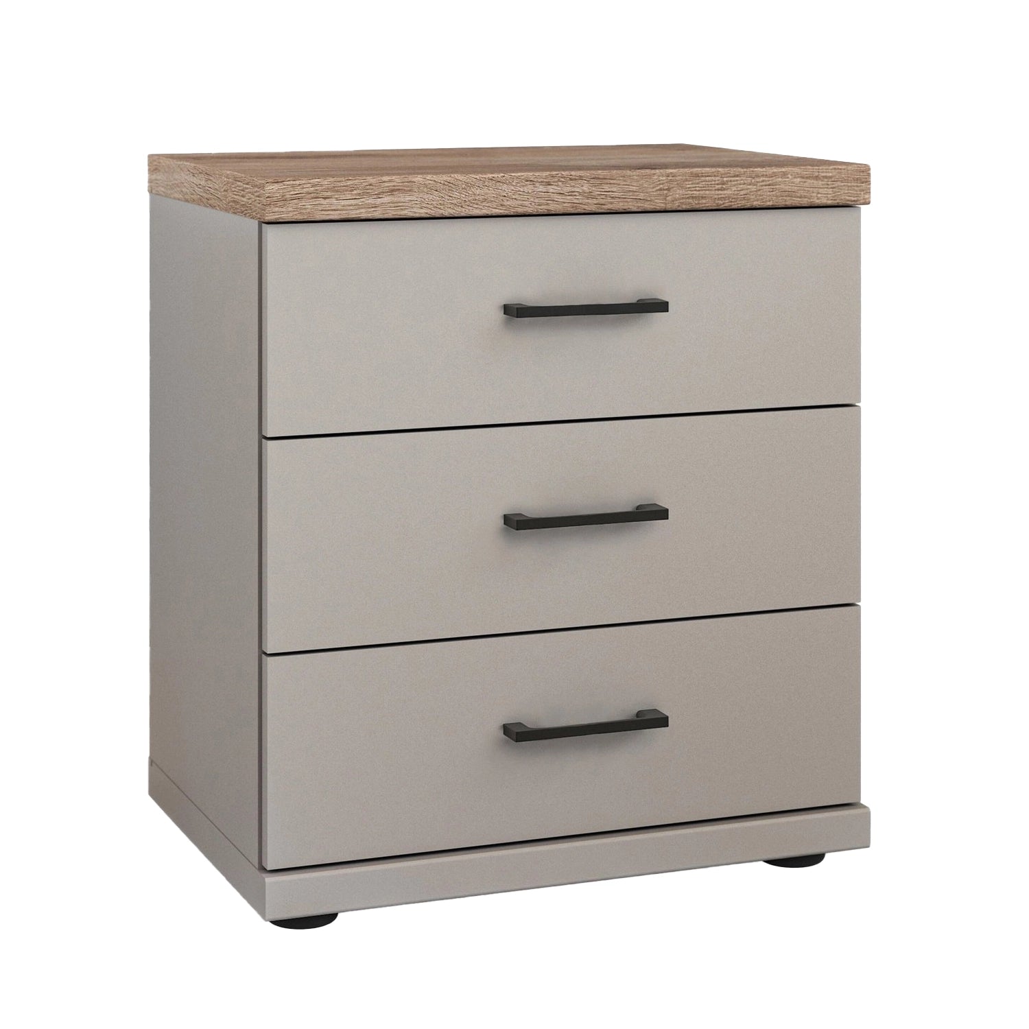 Wiemann Adeline 3 Drawer Bedside Cabinet in Pebble Grey