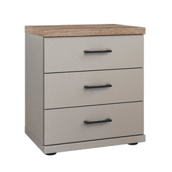 Wiemann Adeline 3 Drawer Bedside Cabinet in Pebble Grey