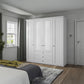 Wiemann Adeline 4 Door 3 Drawer Wardrobe in White - W200cm - Styled in Bedroom