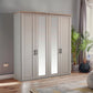 Wiemann Adeline 4 Door Hinged Wardrobe - W200cm With Mirror - Styled in Bedroom