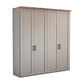 Wiemann Adeline 4 Door Hinged Wardrobe - W200cm in Pebble Grey
