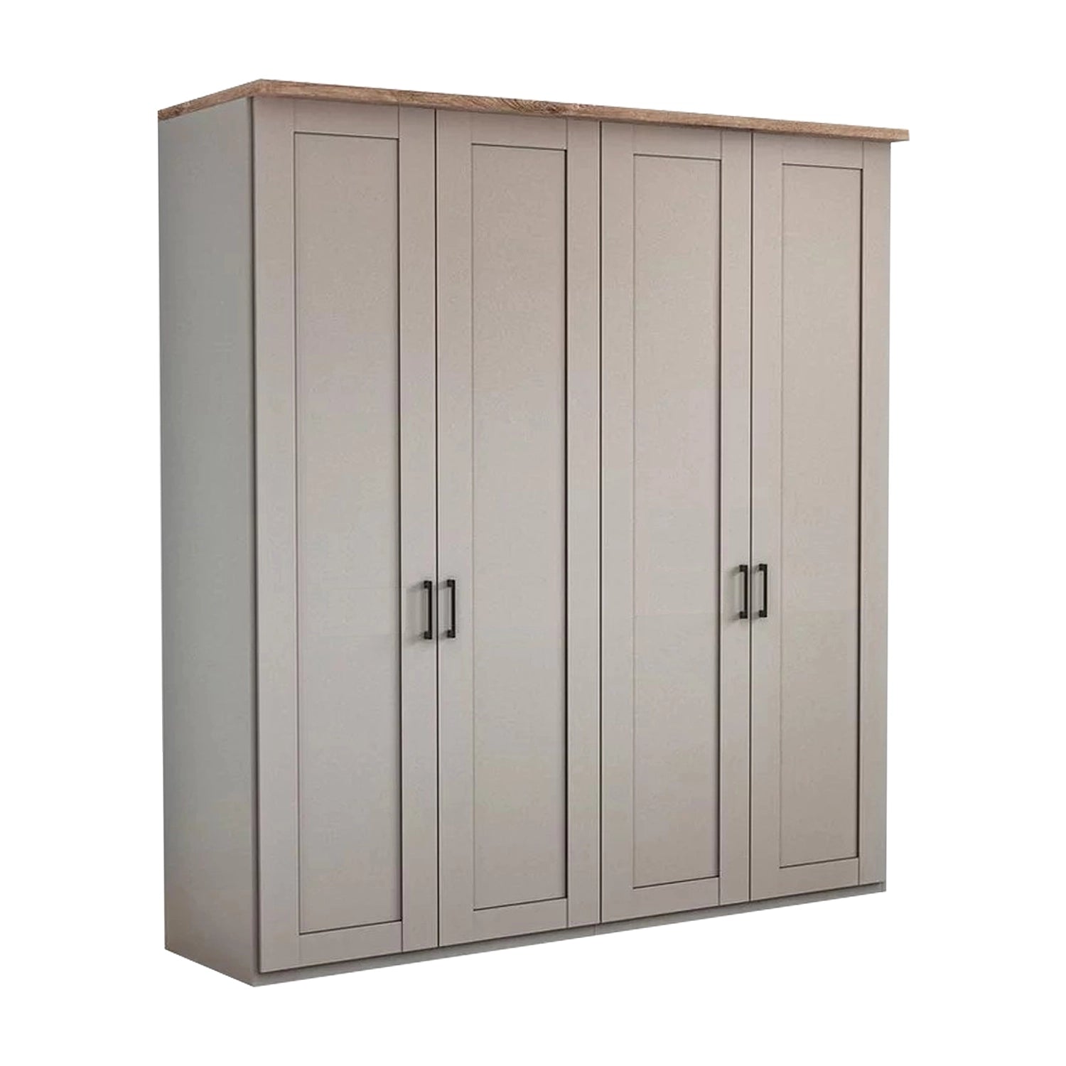 Wiemann Adeline 4 Door Hinged Wardrobe - W200cm in Pebble Grey