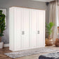 Wiemann Adeline 4 Door Hinged Wardrobe - W200cm in White - Styled in Bedroom