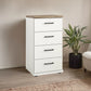 Wiemann Adeline 4 Drawer Narrow Chest in White - Styled in Bedroom