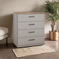 Wiemann Adeline 4 Drawer Wide Chest in Pebble Grey - Styled in Bedroom