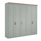 Wiemann Adeline 5 Door Hinged Wardrobe - W250cm in Sage Green