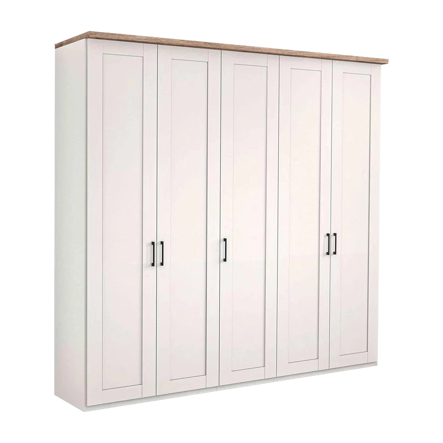 Wiemann Adeline 5 Door Hinged Wardrobe - W250cm in White