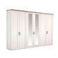 Wiemann Adeline 6 Door Hinged Wardrobe - W300cm With Mirror in White