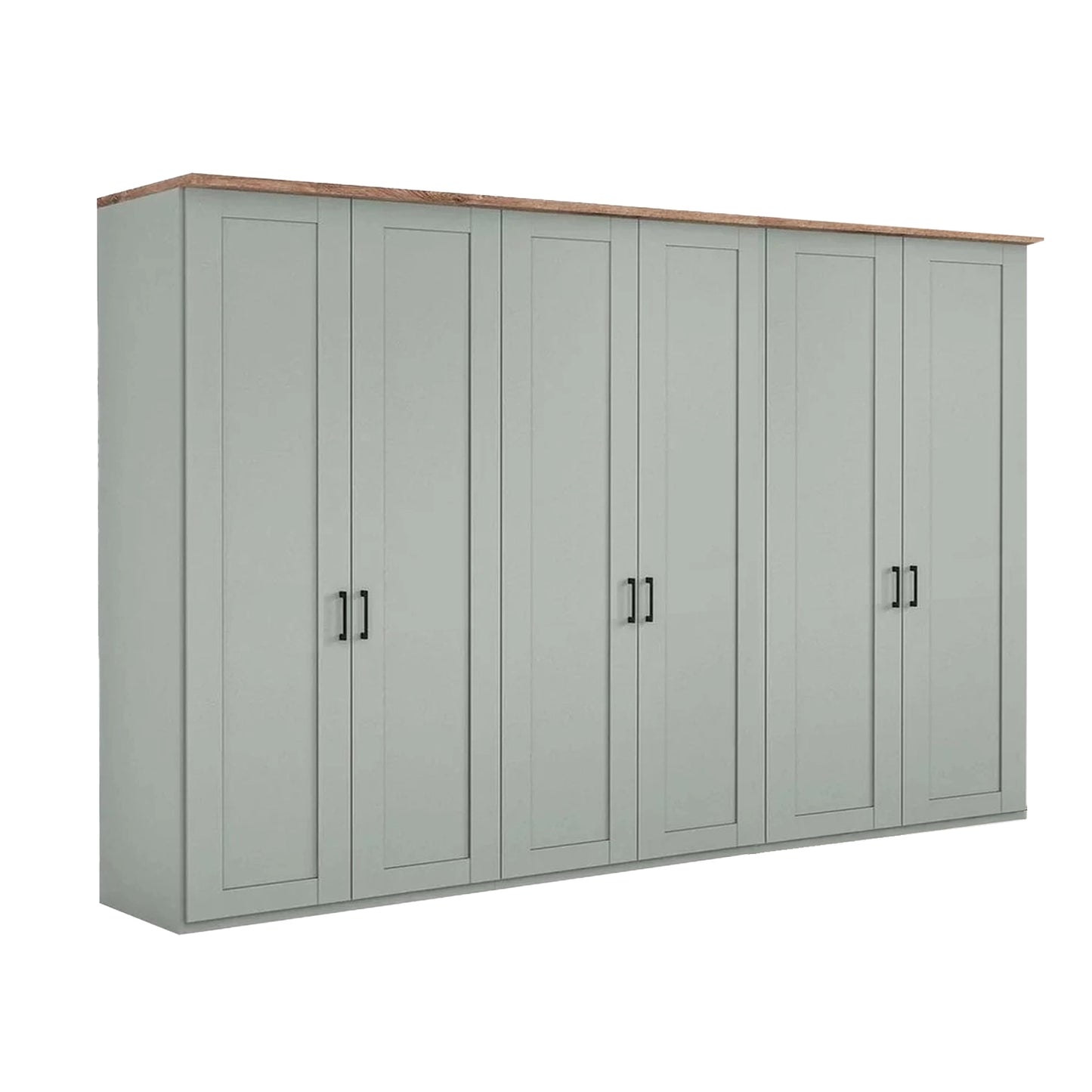 Wiemann Adeline 6 Door Hinged Wardrobe - W300cm in Sage Green