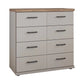 Wiemann Adeline 8 Drawer Twin Chest in Pebble Grey