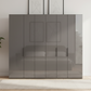 Amelia 250cm 6 Door Bifold Wardrobe with Glass Doors