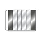 Amelia 300cm 6 Door Bifold Wardrobe with 2 Glass Doors and 4 Mirror Doors