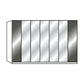 Amelia 300cm 6 Door Bifold Wardrobe with 2 Glass Doors and 4 Mirror Doors