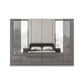 Amelia 300cm 6 Door Combi Wardrobe with 4 Mirror Doors, 2 Glass Doors and 6 Glass Drawers