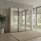 Wiemann Full Mirror Phoenix Apex Bianco Oak Carcase 3 Door Sliding Wardrobe