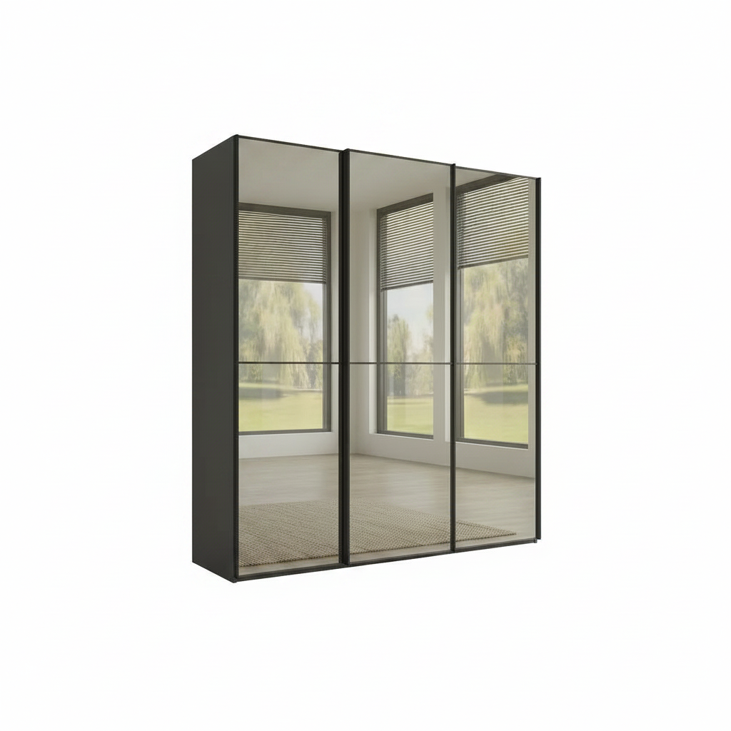 Wiemann Full Mirror Phoenix Apex Lava Carcase 3 Door Sliding Wardrobe