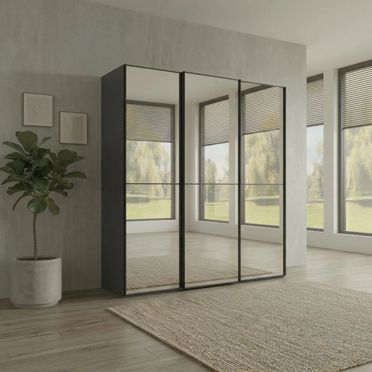 Wiemann Full Mirror Phoenix Apex Lava Carcase 3 Door Sliding Wardrobe