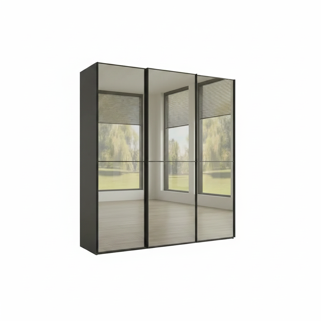 Wiemann Full Mirror Phoenix Apex Havana Carcase 3 Door Sliding Wardrobe