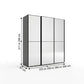 Wiemann Full Mirror Phoenix Apex Lava Carcase 3 Door Sliding Wardrobe - Dimensions