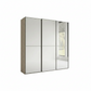 Wiemann Full Mirror Phoenix Apex Nordic Oak Carcase 3 Door Sliding Wardrobe