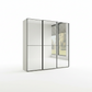 Wiemann Full Mirror Phoenix Apex Pebble Grey Carcase 3 Door Sliding Wardrobe