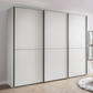 Wiemann Phoenix White 3 Door Sliding Wardrobe in Matte