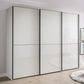 Wiemann Phoenix White 3 Door Sliding Wardrobe in Glass