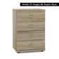 Wiemann Bristol Rustic Oak and Mirror Front 4 Door Wardrobe 