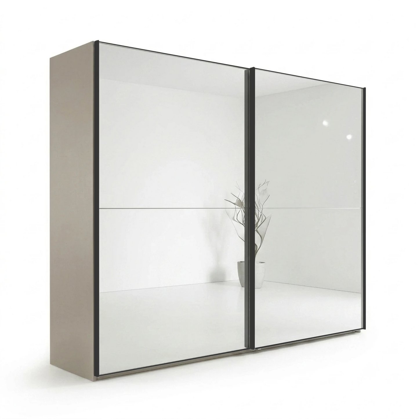 Wiemann Bristol Rustic Oak Sliding Door Mirrored Wardrobe