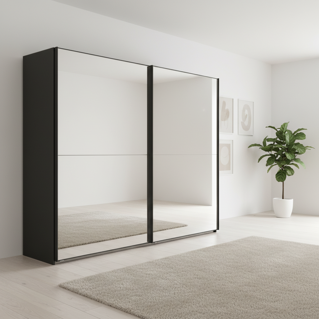 Wiemann Bristol Rustic Oak Sliding Door Mirrored Wardrobe