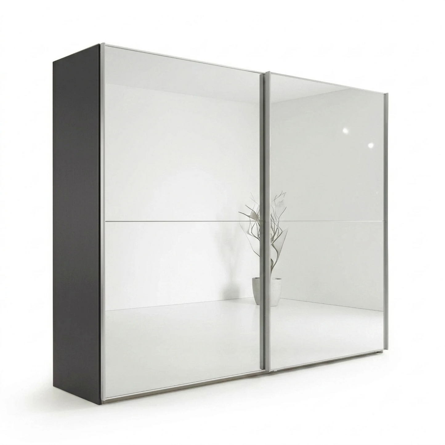 Wiemann Bristol Rustic Oak Sliding Door Mirrored Wardrobe