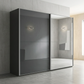 Wiemann Berlin Bristol Basalt Glass Finish Sliding Door Wardrobe with Mirror, Available in 4 Width Sizes 150cm, 200cm, 250cm, and 300cm, Free Delivery and Assembly