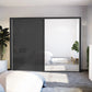 Wiemann Bristol Graphite Sliding Door Wardrobe With Mirror