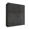 Wiemann Bristol Graphite Glass Front 4 Door Wardrobe 