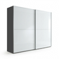 Wiemann Bristol Graphite & White Sliding Door Wardrobe
