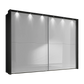 Wiemann Bristol Graphite with White Sliding Door Wardrobe with Passepartout Frame 